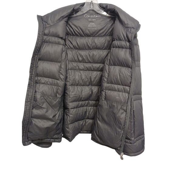 Calvin Klein DUCK DOWN Packable Puffer Jacket Women XXL Gray Lightweight Premium - Picture 2 of 16